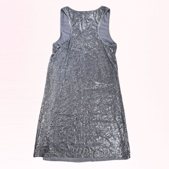 Romeo & Juliet Couture Grey Sequin NYE Cocktail Dress Racerback Women's - Picture 4 of 9